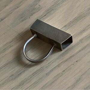 Architectural chunky sterling silver ring